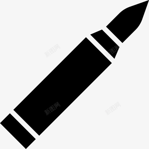 子弹武器10实心图标svg_新图网 https://ixintu.com 子弹 实心 武器