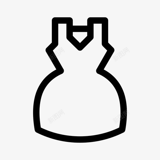 连衣裙优雅时尚图标svg_新图网 https://ixintu.com 优雅 女性化 时尚 连衣裙 风格