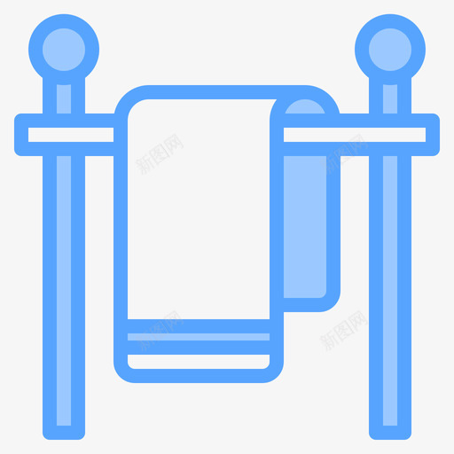 晾衣绳家用设备12蓝色图标svg_新图网 https://ixintu.com 家用 晾衣 蓝色 设备