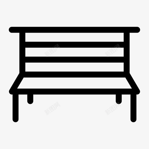 公园长椅公园长凳椅子图标svg_新图网 https://ixintu.com 公园 家具 座椅 椅子 流行 长凳 长椅
