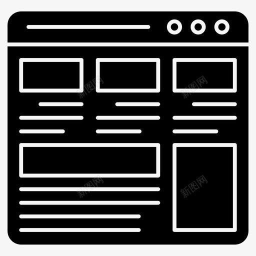 网页布局登录页网页图标svg_新图网 https://ixintu.com 优化 字形 布局 搜索引擎 界面 登录 线框 网页 网页设计