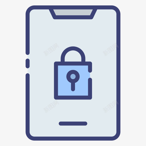 锁定android10线性颜色图标svg_新图网 https://ixintu.com 线性 锁定 颜色