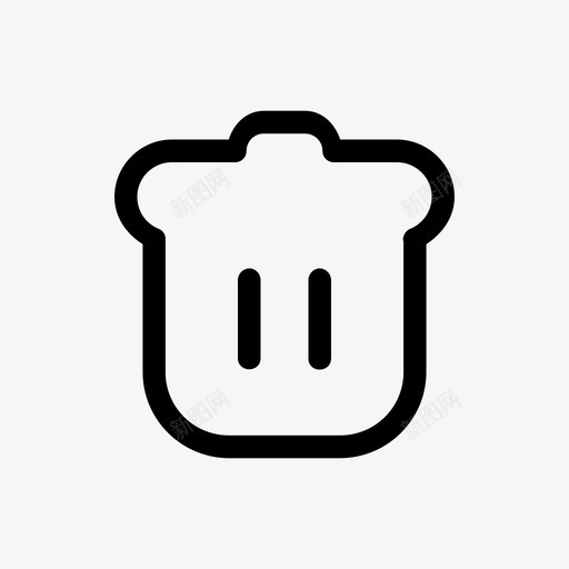 垃圾桶删除网络和移动轮廓图标svg_新图网 https://ixintu.com 删除 垃圾桶 移动 网络 轮廓