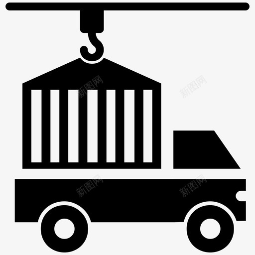 货物交付交付包装图标svg_新图网 https://ixintu.com 交付 包装 卡车 物流 货物 运输
