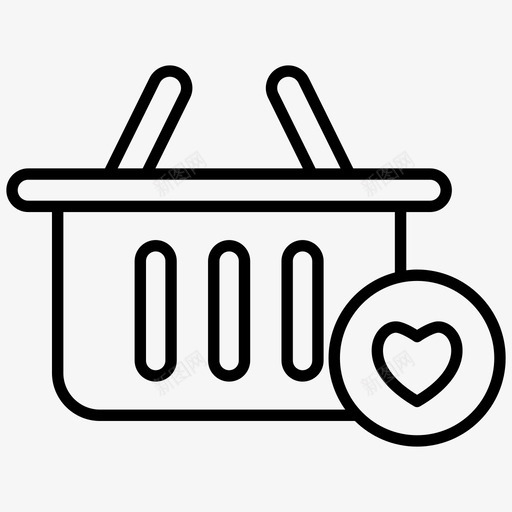 篮子买爱图标svg_新图网 https://ixintu.com 买爱 篮子 购物 购物篮