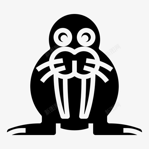 海象动物33填充物图标svg_新图网 https://ixintu.com 动物 填充 海象