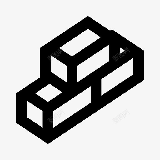 砖建筑材料图标svg_新图网 https://ixintu.com 建筑 建筑材料 线路
