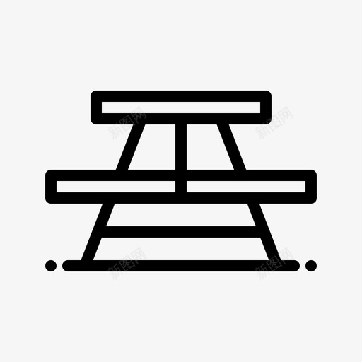 长凳露营137直线型图标svg_新图网 https://ixintu.com 直线 线型 长凳 露营
