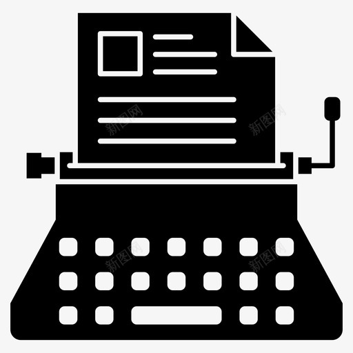 打字机内容写作文案图标svg_新图网 https://ixintu.com 优化 内容 写作 字形 打字机 搜索引擎 文案 网络 设备 输出