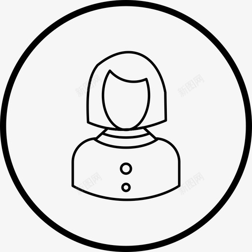 女人女孩人图标svg_新图网 https://ixintu.com 图标 女人 女孩 线图