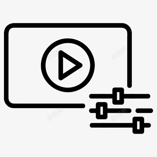放大器编辑电影图标svg_新图网 https://ixintu.com 制作 放大器 电影 编辑 视频