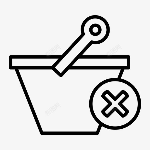 购物篮购买移除图标svg_新图网 https://ixintu.com 移除 购买 购物 购物篮