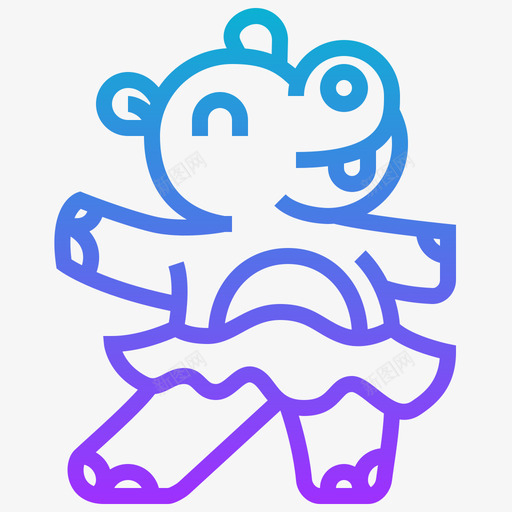河马马戏团80坡度图标svg_新图网 https://ixintu.com 坡度 河马 马戏团
