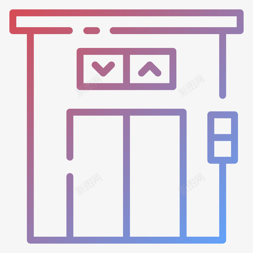 电梯公共服务3坡度图标svg_新图网 https://ixintu.com 公共服务 坡度 电梯
