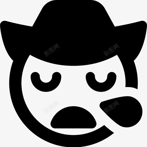 牛仔笑脸和人2填充图标svg_新图网 https://ixintu.com 填充 牛仔 笑脸