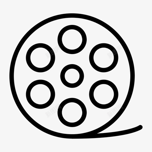 胶卷电影多媒体图标svg_新图网 https://ixintu.com 多媒体 电子 电影 胶卷 视频 配件