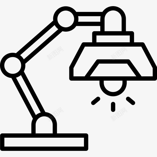 台灯电子11线性图标svg_新图网 https://ixintu.com 台灯 电子 电子线 线性