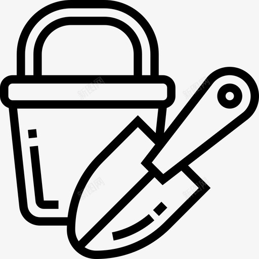 桶玩具24直线型图标svg_新图网 https://ixintu.com 玩具 直线 线型