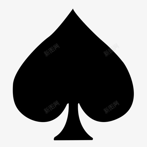 黑桃王牌扑克牌图标svg_新图网 https://ixintu.com 扑克牌 王牌 黑桃