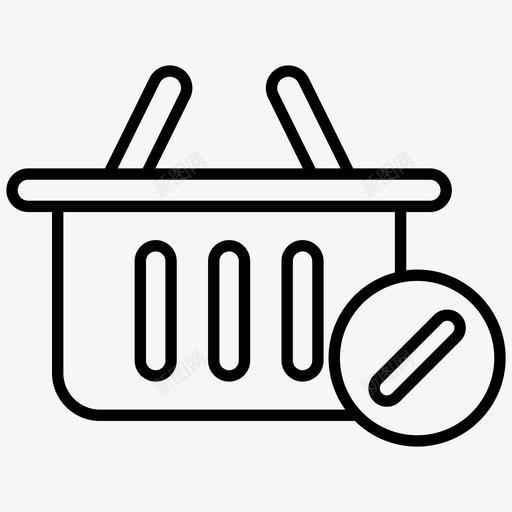 购物篮购买移除图标svg_新图网 https://ixintu.com 移除 购买 购物 购物篮