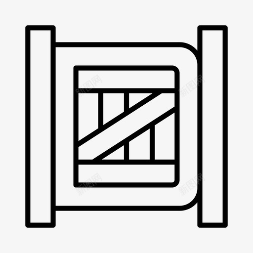 木门栅栏门图标svg_新图网 https://ixintu.com 木门 栅栏