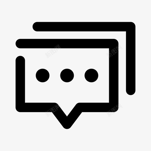 信息聊天室收件箱图标svg_新图网 https://ixintu.com 信件 信息 收件箱 文本 用户界面 聊天室