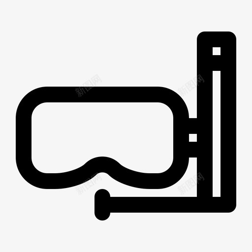 水肺假日潜水面罩图标svg_新图网 https://ixintu.com 假日 夏季 度假 旅游 标志 水肺 潜水 面罩