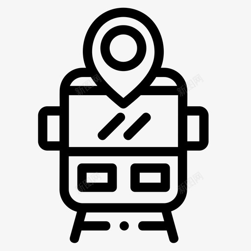 地铁82号位置直线图标svg_新图网 https://ixintu.com 82号 位置 地铁 直线