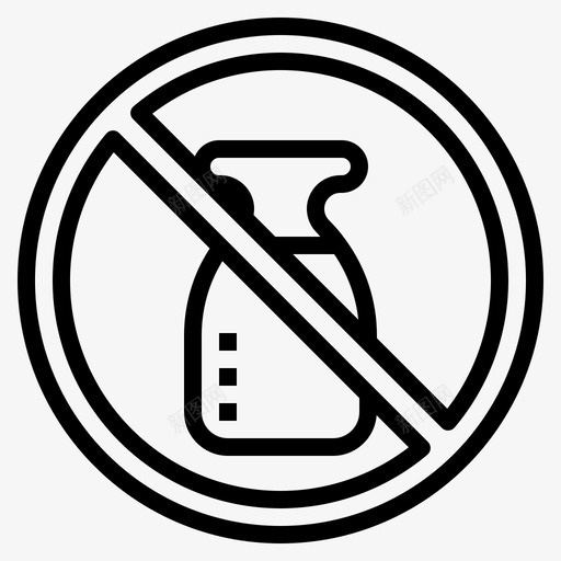 轻度乳制品禁止不图标svg_新图网 https://ixintu.com 乳制品 生酮 禁止 禁止用餐 轻度 饮食