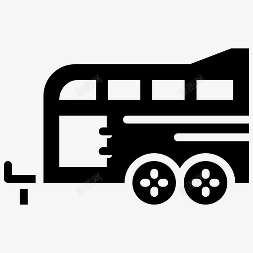 拖车大篷车夏季图标svg_新图网 https://ixintu.com 夏季 大篷车 度假 拖车 旅行 铭文 骑马
