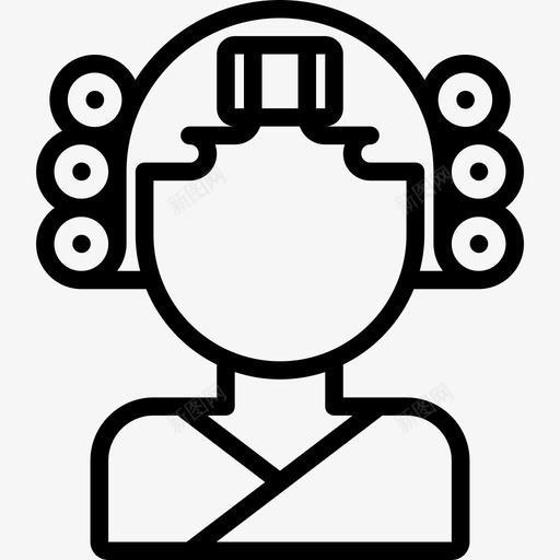 阿凡达发型8直发图标svg_新图网 https://ixintu.com 发型 直发 阿凡