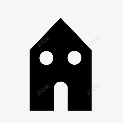 房子家窗户图标svg_新图网 https://ixintu.com 房子家 窗户