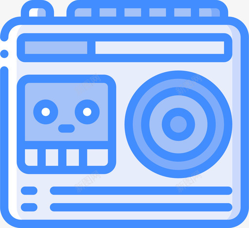 收音机收音机7蓝色svg免抠素材_新图网 https://ixintu.com 收音机 蓝色