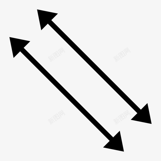 箭头对角线方向图标svg_新图网 https://ixintu.com 对角线 左右 指针 方向 箭头 轮廓
