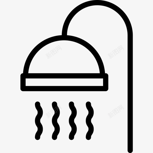 淋浴夏季67线性图标svg_新图网 https://ixintu.com 夏季 淋浴 线性