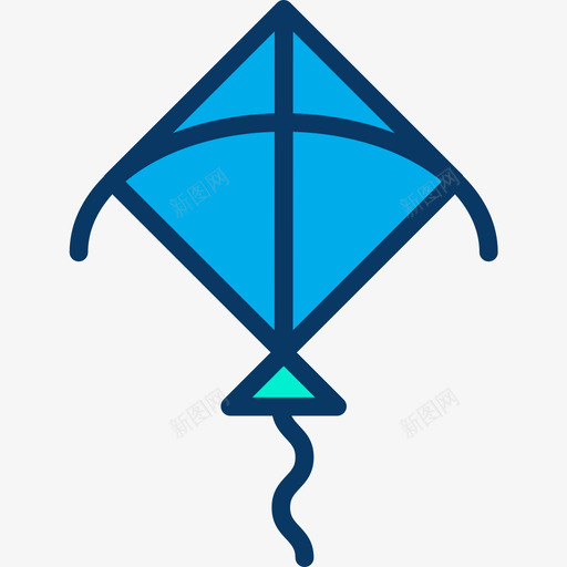 风筝夏季69线型颜色图标svg_新图网 https://ixintu.com 夏季 线型 颜色 风筝