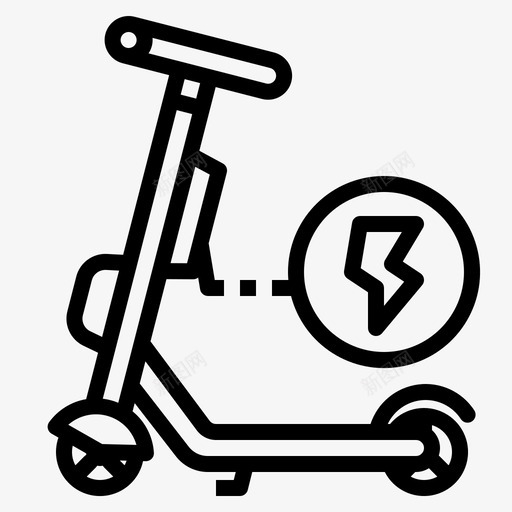 滑板车运动爱好图标svg_新图网 https://ixintu.com 交通工具 摩托车 滑板车 爱好 踢腿 运动
