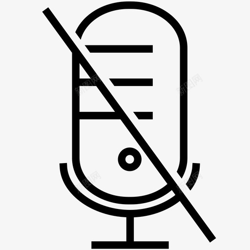 静音麦克风没有声音图标svg_新图网 https://ixintu.com 停止 声音 录音 没有 讲话 静音 麦克风