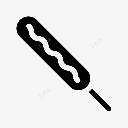 香肠烧烤玉米狗图标svg_新图网 https://ixintu.com 固体 烧烤 狗食 玉米 食物 香肠