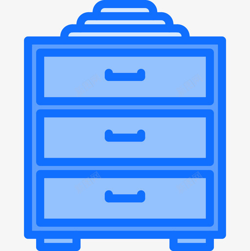 橱柜家具131蓝色图标svg_新图网 https://ixintu.com 家具 橱柜 蓝色