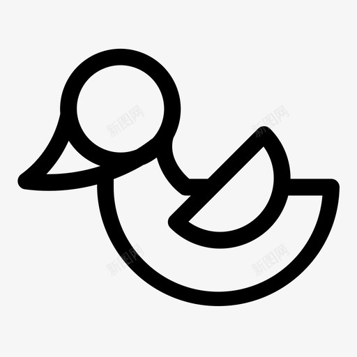 鸭子洗澡可爱图标svg_新图网 https://ixintu.com 可爱 婴儿 洗澡 玩具 轮廓 鸭子