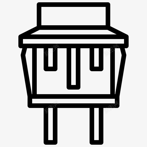 按钮电子元件2线性图标svg_新图网 https://ixintu.com 按钮 电子元件 线性
