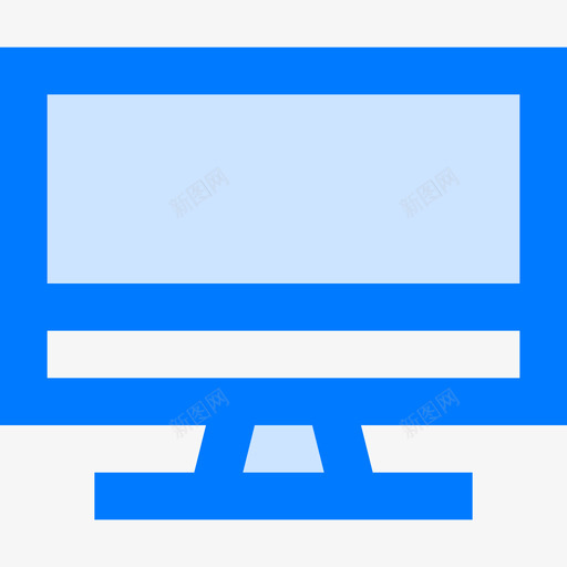 电脑pc组件9蓝色图标svg_新图网 https://ixintu.com 电脑 组件 蓝色
