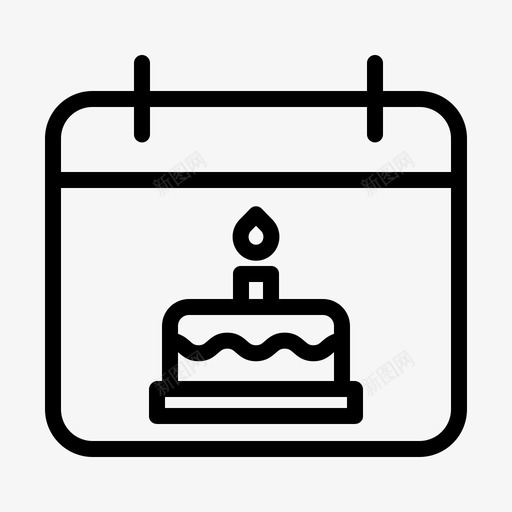 生日日历生日日期图标svg_新图网 https://ixintu.com 日历 日期 生日