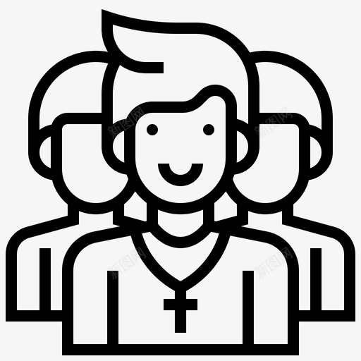 基督教十字架信仰图标svg_新图网 https://ixintu.com 东方线 信仰 十字架 基督教 神圣