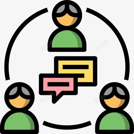 商业和金融帮助和支持31线性颜色图标svg_新图网 https://ixintu.com 商业 帮助 支持 线性 金融 颜色
