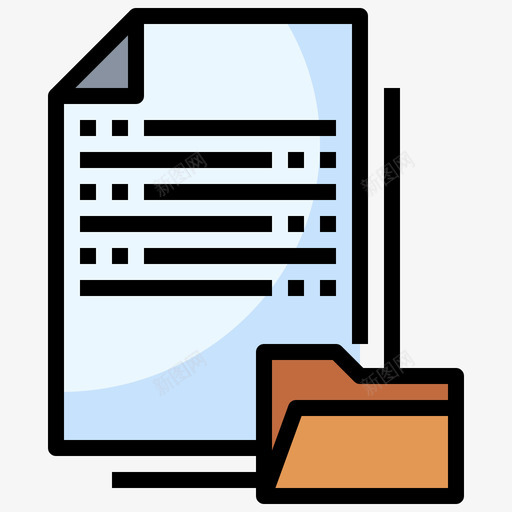 文件基本和通用线颜色图标svg_新图网 https://ixintu.com 基本 文件 通用 颜色