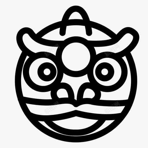 中国龙娃娃狮子图标svg_新图网 https://ixintu.com 中国 娃娃 新年 狮子