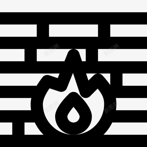 防火墙网络安全33线性图标svg_新图网 https://ixintu.com 线性 网络安全 防火墙