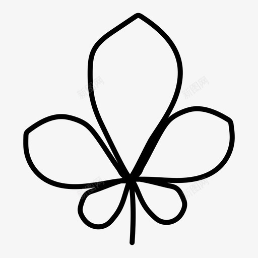 小叶植物叶子图标svg_新图网 https://ixintu.com 叶子 小叶 植物